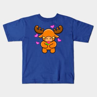 Moose With Hearts Kids T-Shirt